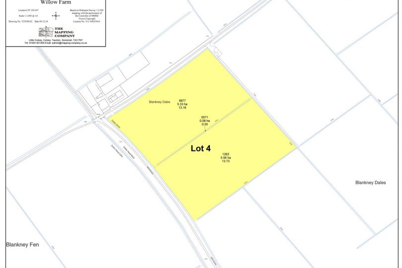 Lot 4 – Arable Land (27.09 Acres) – Blankney Dales, Woodhall Spa