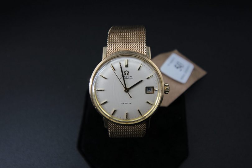 Lot 543 – Omega Automatic De Ville 9ct Gold Watch